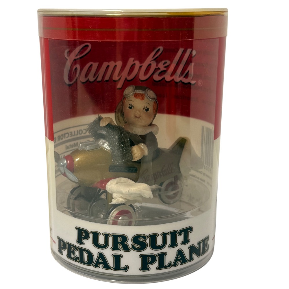 Campbells Soup Xonex 1997 Collector Edition Die Cast Mini Pursuit Pedal Plane‎